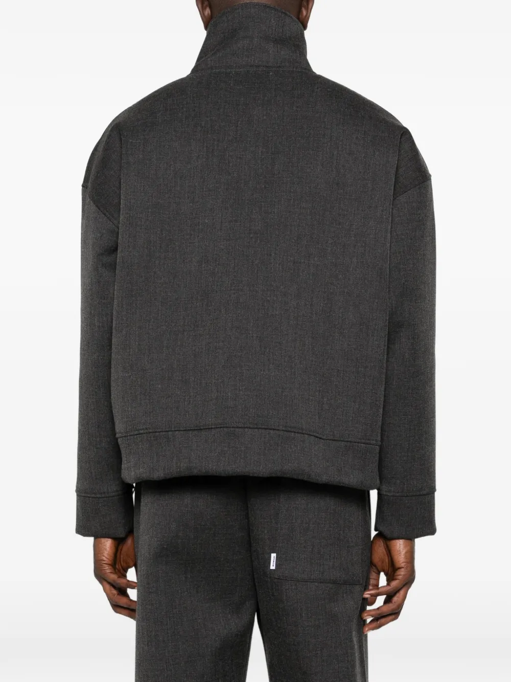 Bonsai Sweater met halve rits Grijs
