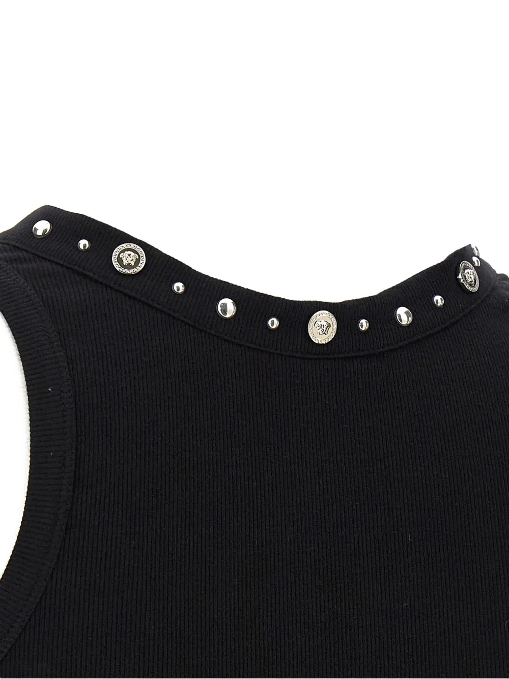 Versace Tanktop met Medusa-plakkaat en studs Zwart