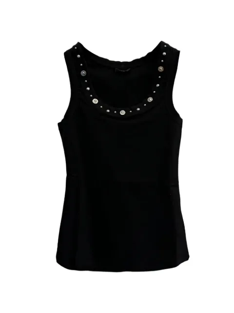 Versace Medusa-plaque studded tank top
