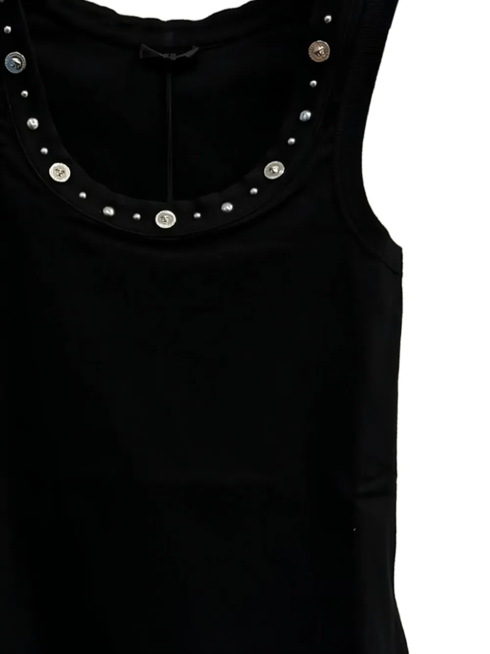Versace Tanktop met Medusa-plakkaat en studs Zwart