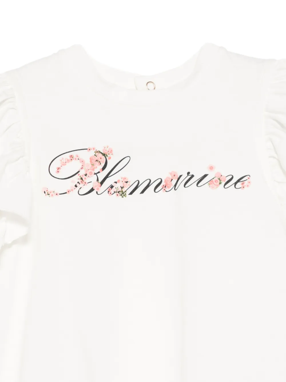 Miss Blumarine Top met ruchemouwen Beige