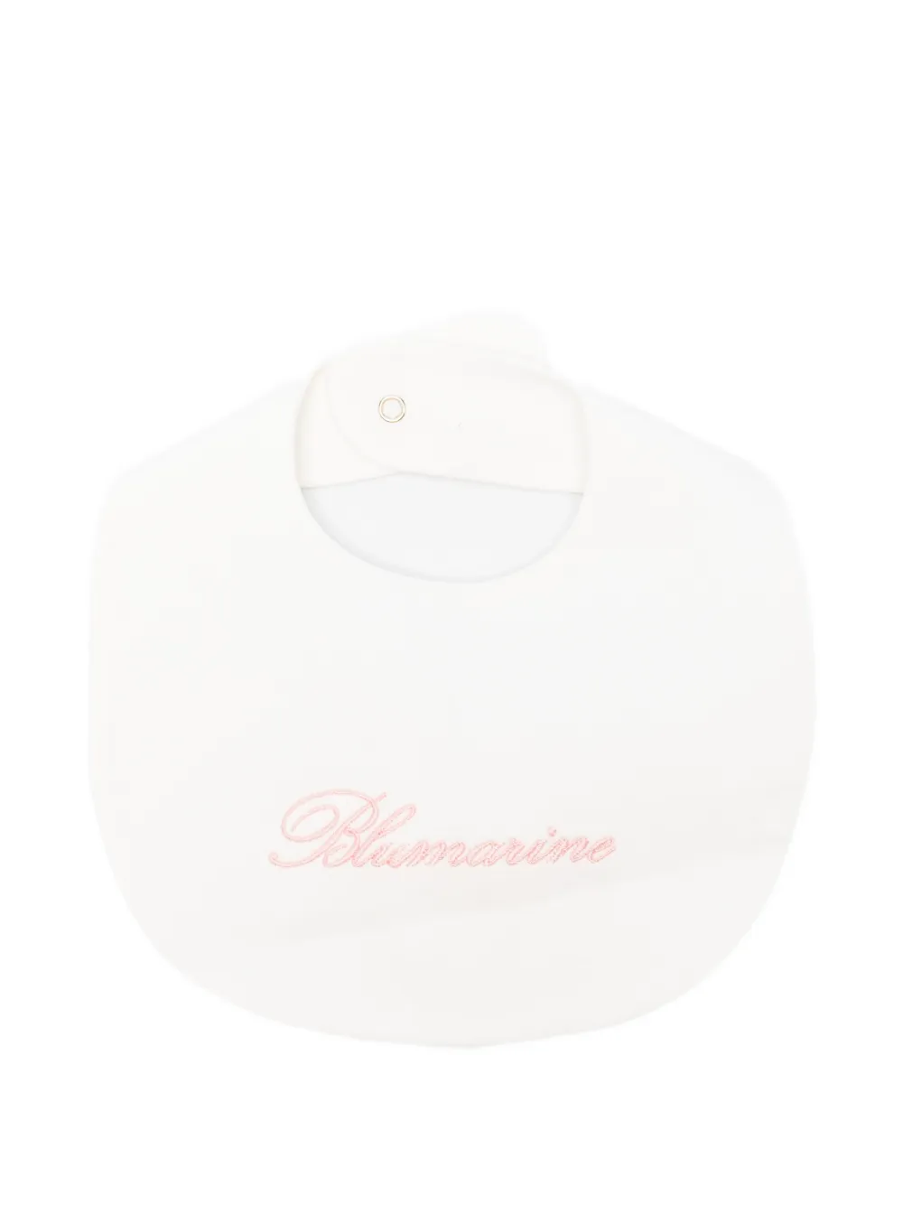 Miss Blumarine logo-embroidery bib - Weiß