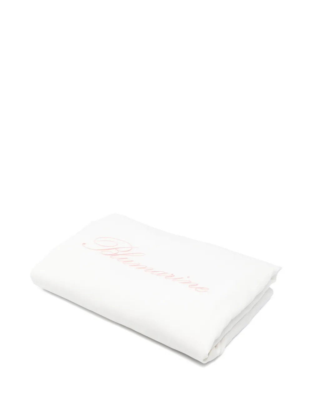 Miss Blumarine logo-embroidery blanket - Toni neutri