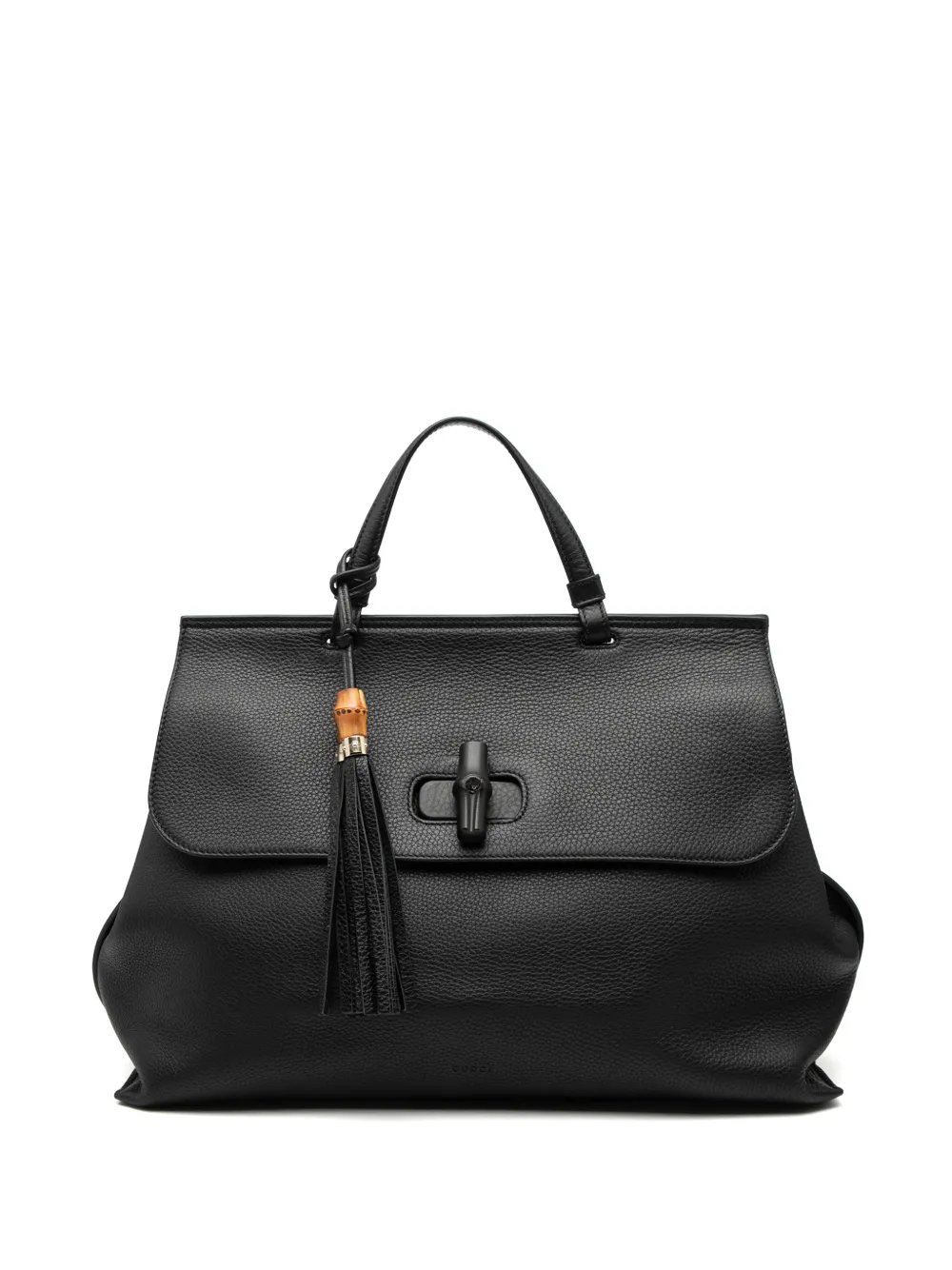 Gucci Pre-Owned 2000-2015 Large Leather Bamboo Daily satchel - Nero