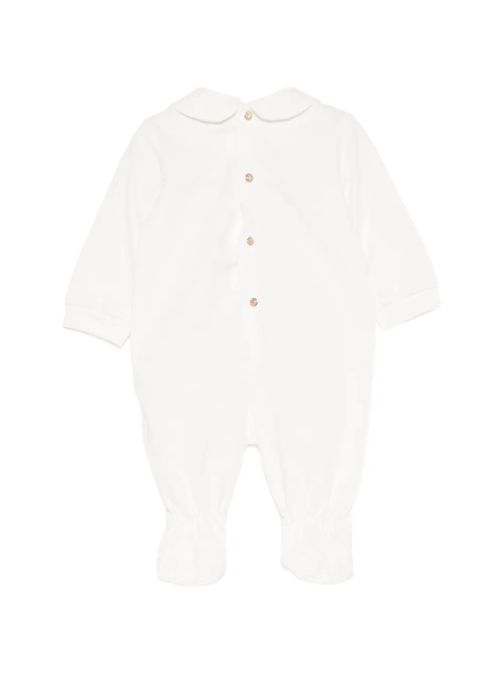 Miss Blumarine Pyjama met bloemenlogo en kraag - Beige