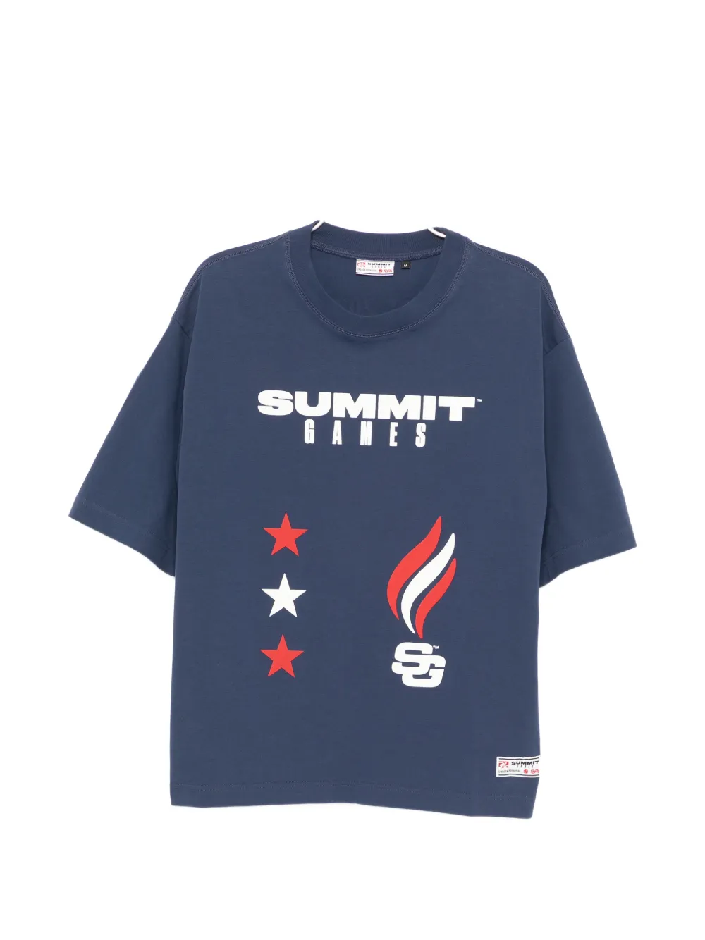 SUMMER GAMES printed T-shirt - Blu