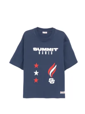 SP5DER スパイダーウェブ ロゴ Tシャツ | ブルー | FARFETCH JP