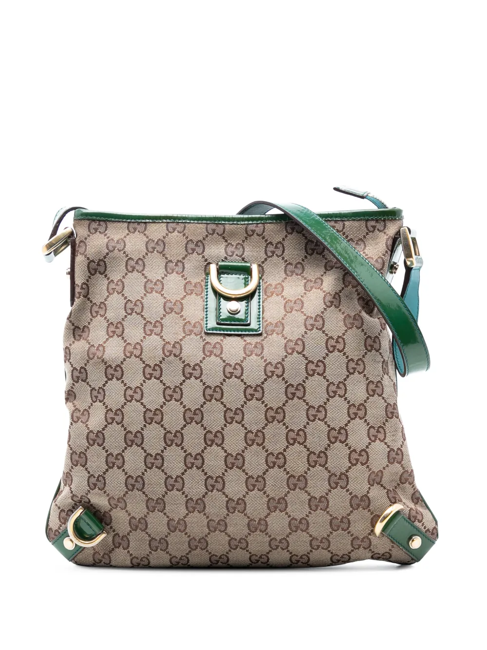 Gucci Pre-Owned Borsa a tracolla Abbey in tela GG con anello a D 2000-2015 - Marrone