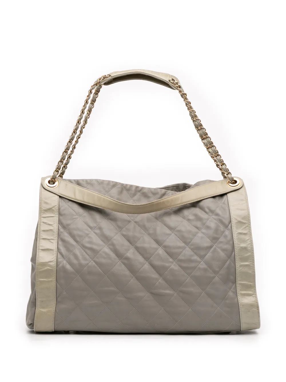 CHANEL Pre-Owned 2012 Quilted Lambskin In The Mix Tote satchel - Marrone