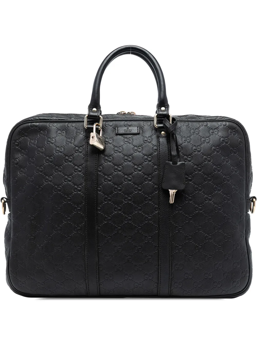 Gucci Pre-Owned 2016-2025 Guccissima business bag - Marrone