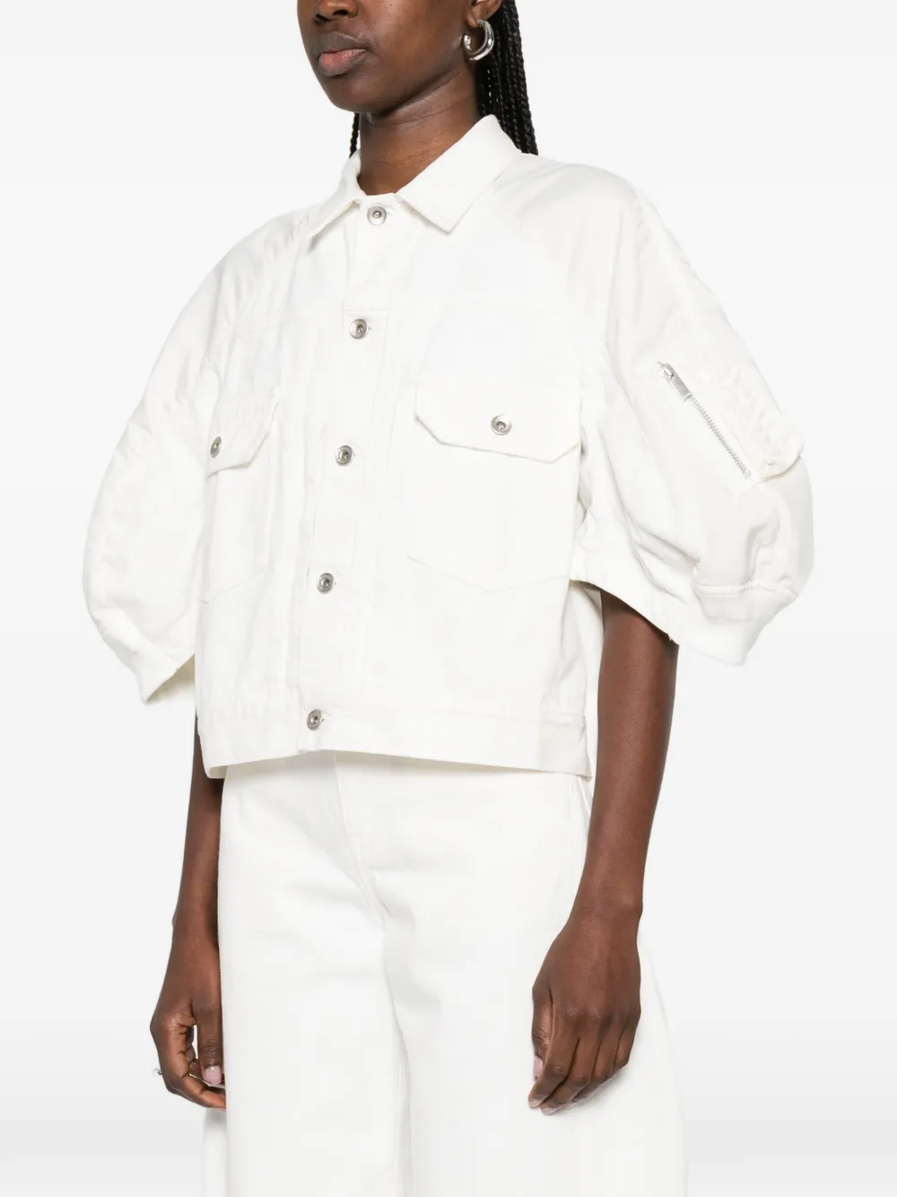  Sacai Flap Pocket Jacket - White 