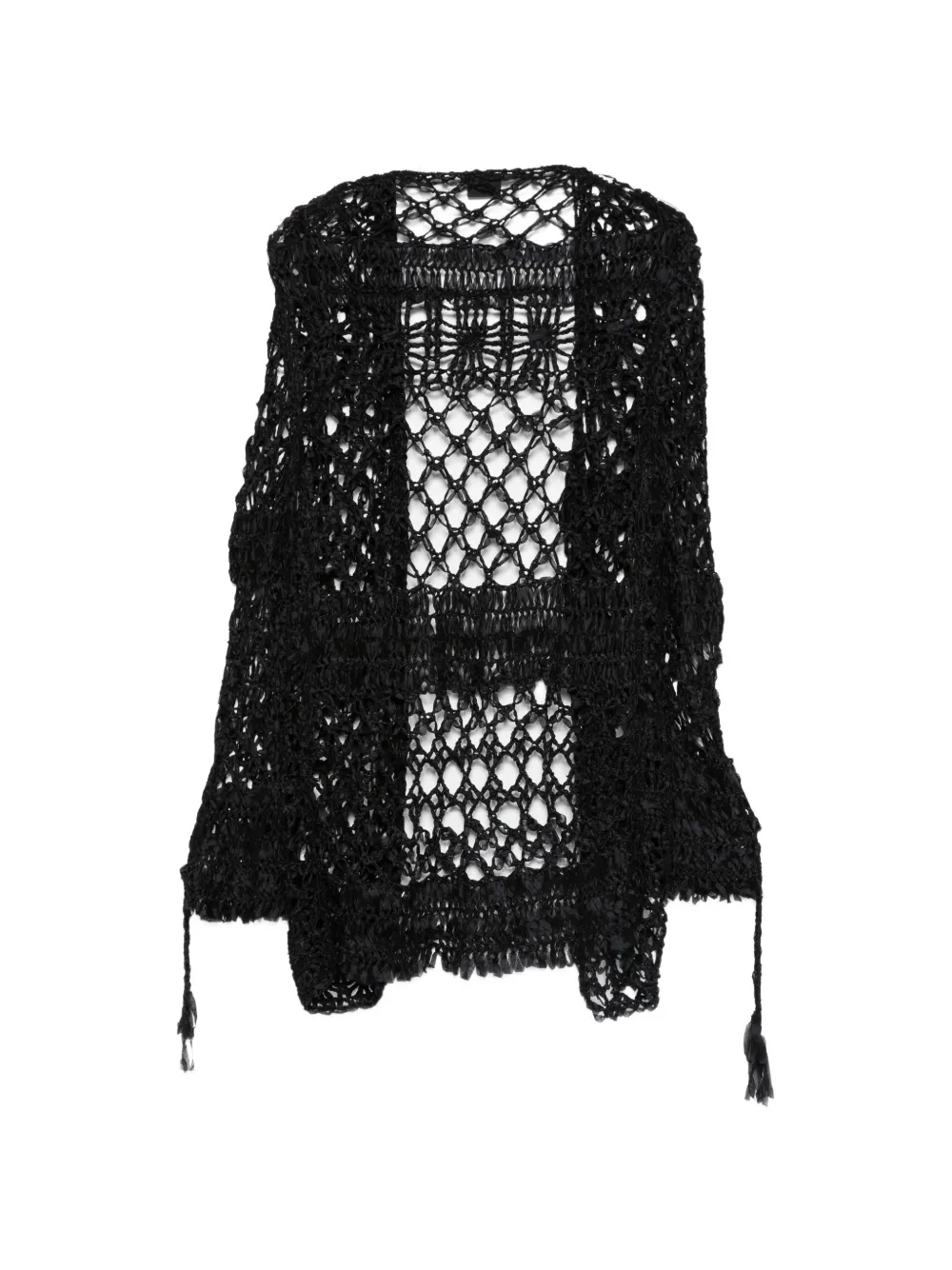 2000s Crochet Tassel Jacket