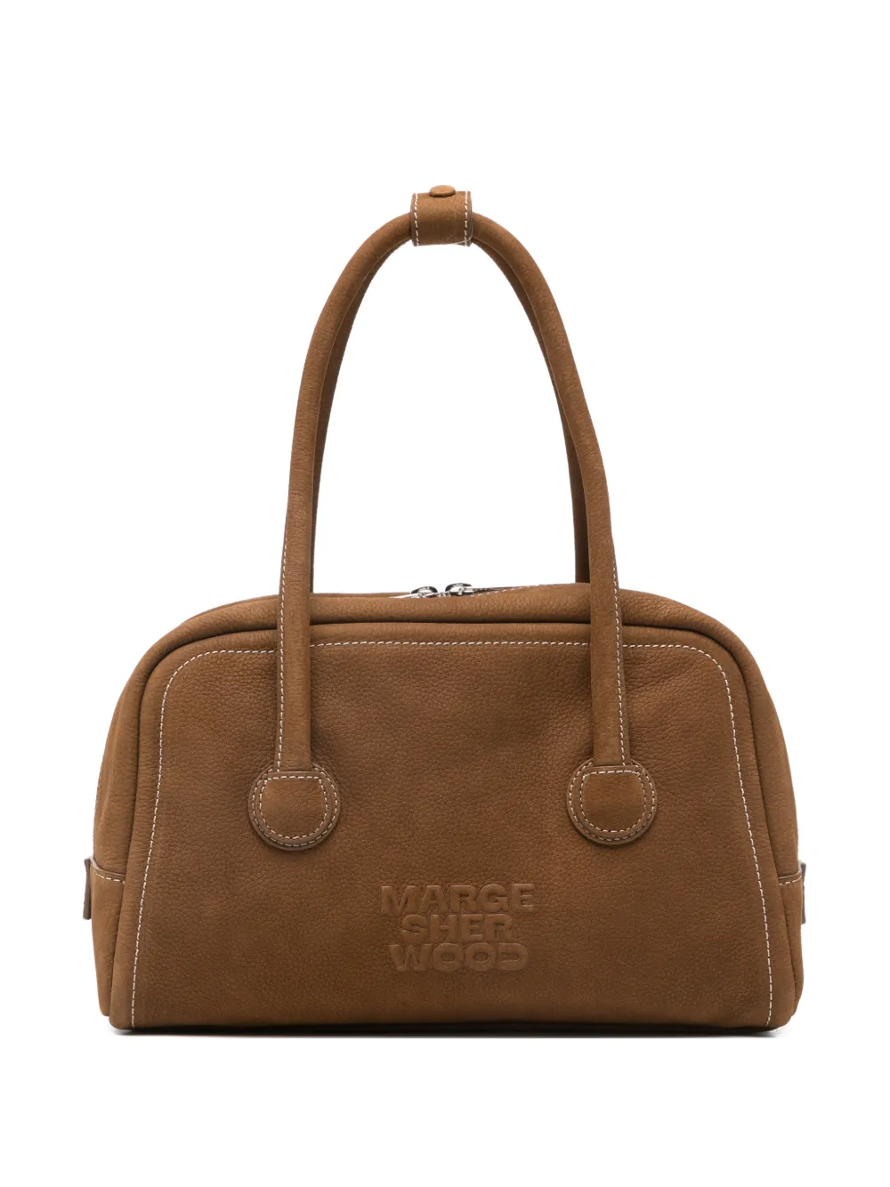 Marge Sherwood embossed-logo tote bag - Marrone
