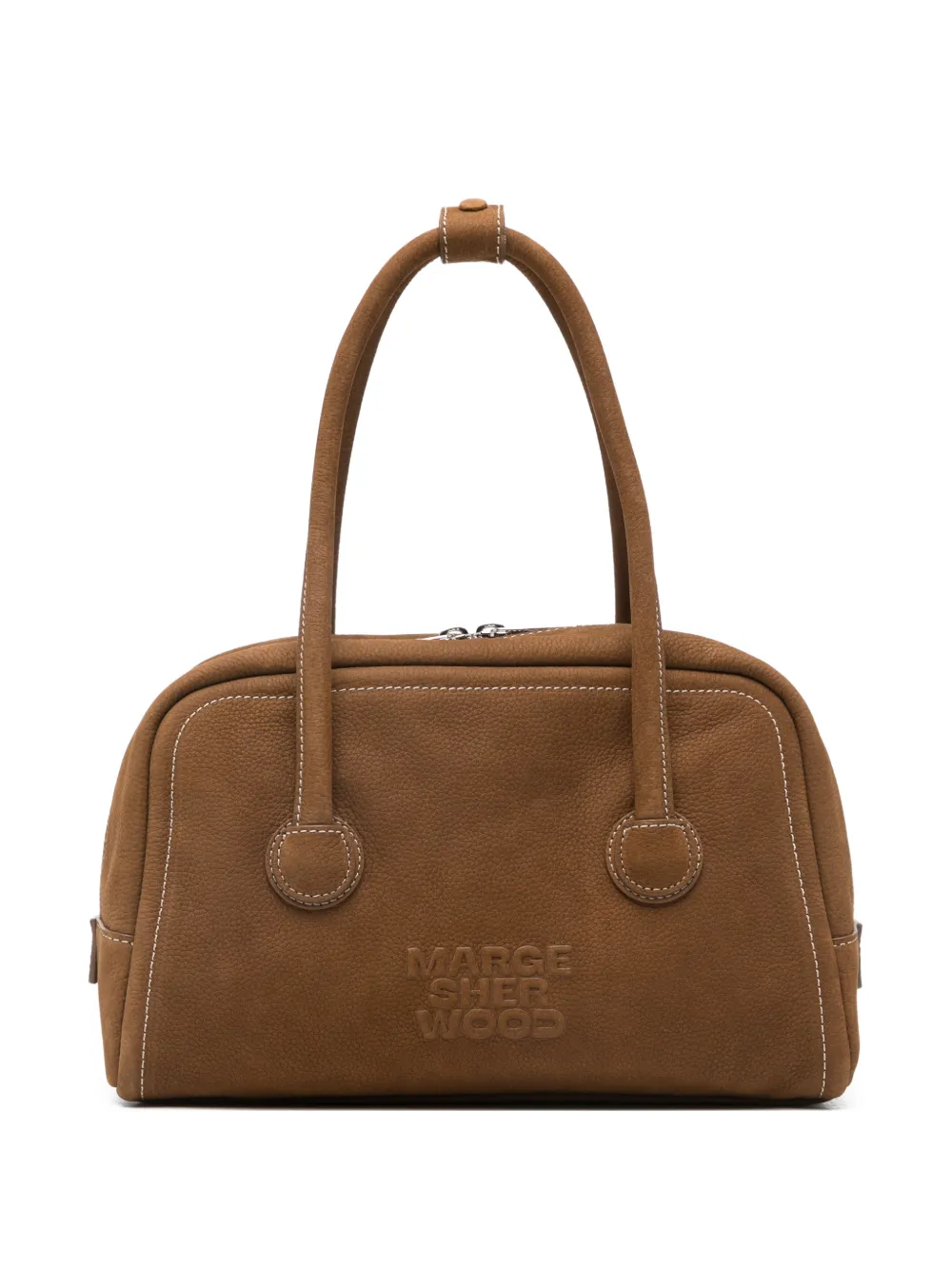 Marge Sherwood embossed-logo tote bag - Marrone
