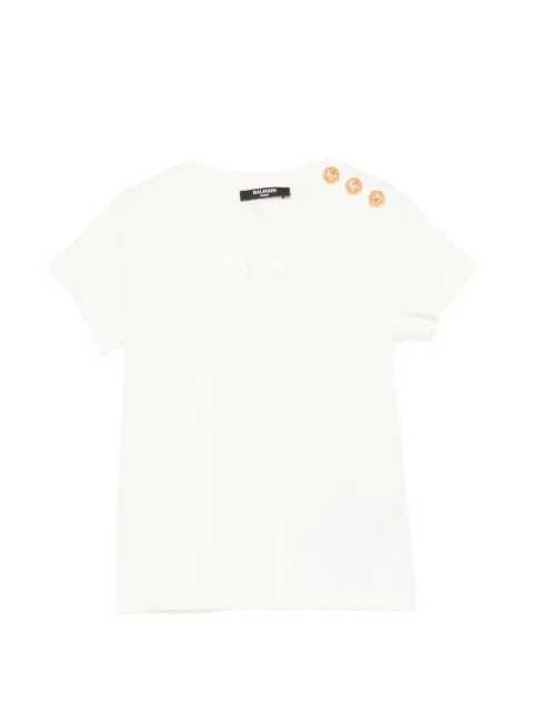 Balmain Kids button-embellished T-shirt