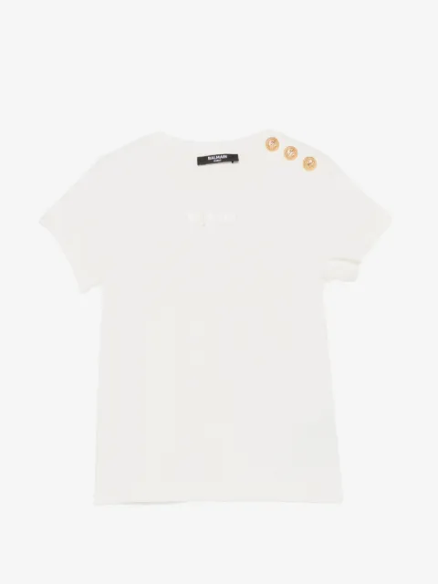 Balmain Kids playera con detalles de botones