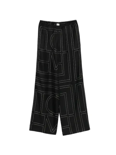 TOTEME Zijden broek met monogram