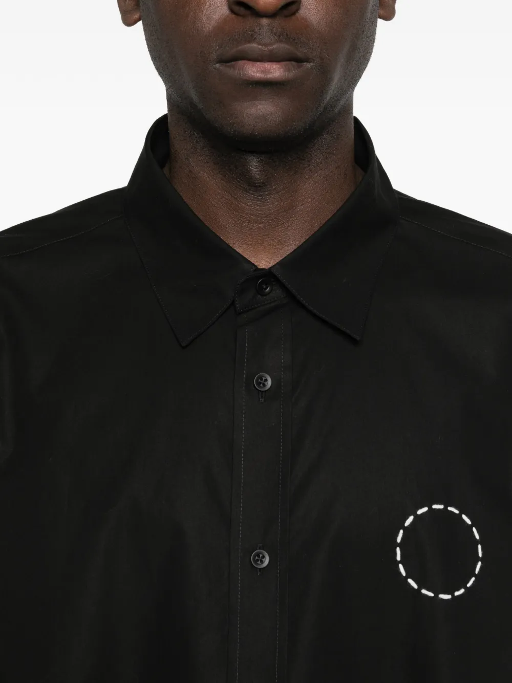 Circle-Embroidery Shirt