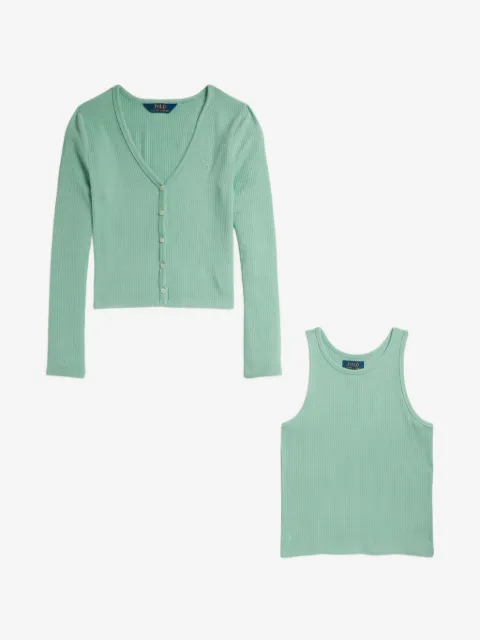 POLO RALPH LAUREN KIDS ribbed tracksuit