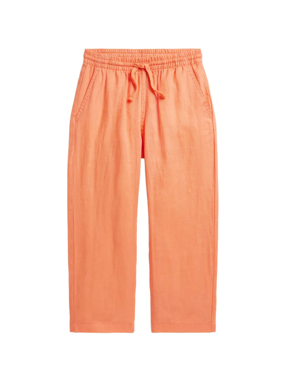 POLO RALPH LAUREN KIDS Pantaloni in lino con coulisse - Arancione