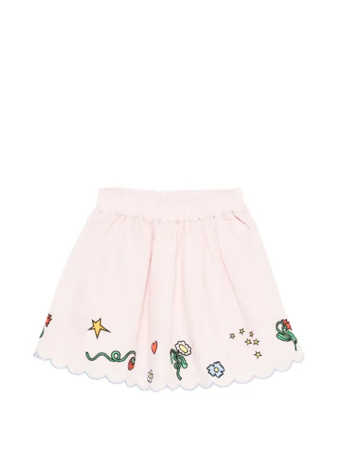 Stella McCartney Kids falda con dobladillo festoneado