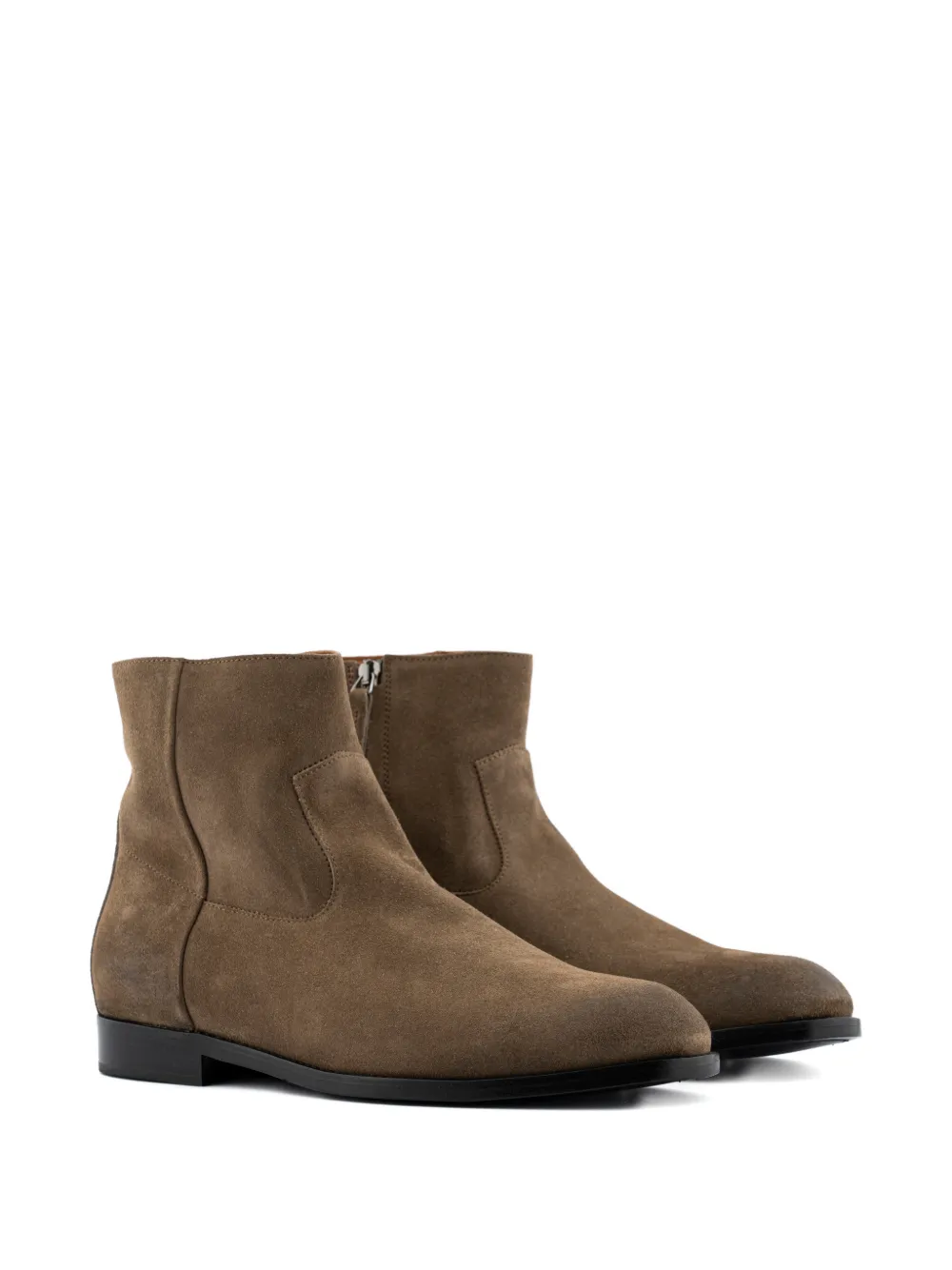 Buttero Floyd zip suede boots Bruin