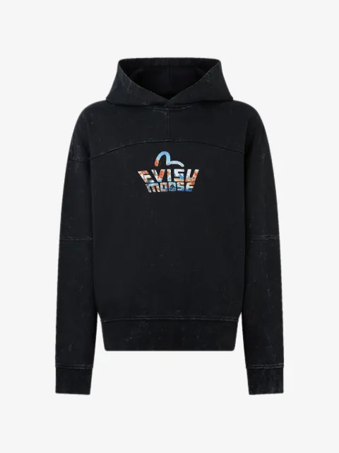 Moose Knuckles x Evisu printed hoodie