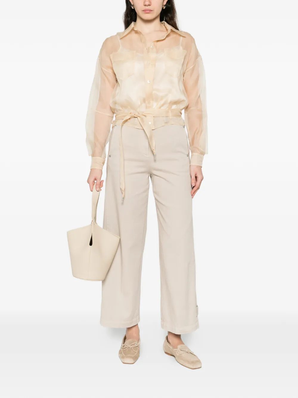  Panicale Buttoned Jeans - Neutrals 