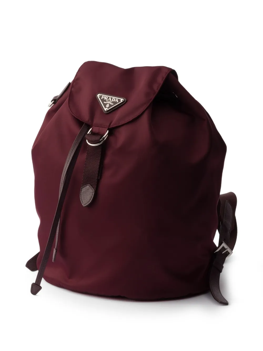  Prada Logo-plaque Backpack - Red 