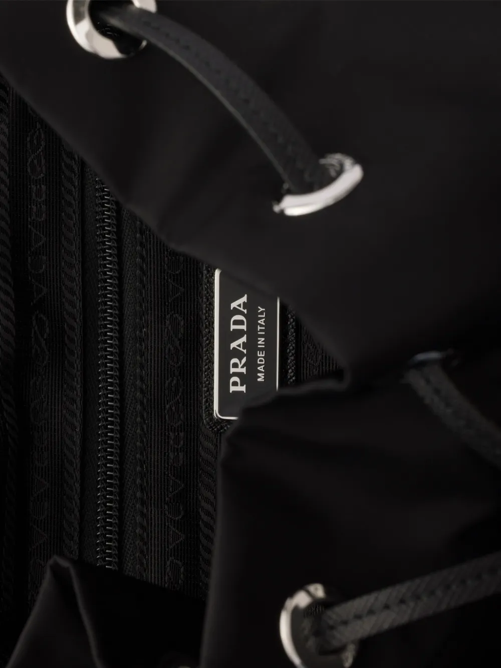 Prada Kleine Re-Nylon rugzak Zwart