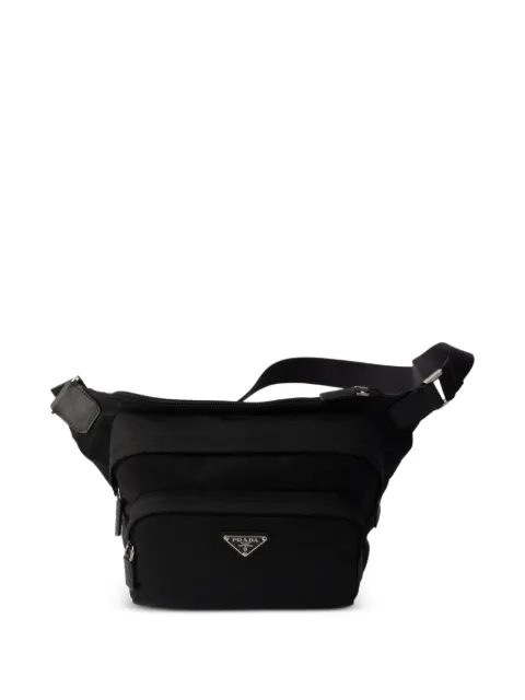Prada logo-plaque shoulder bag