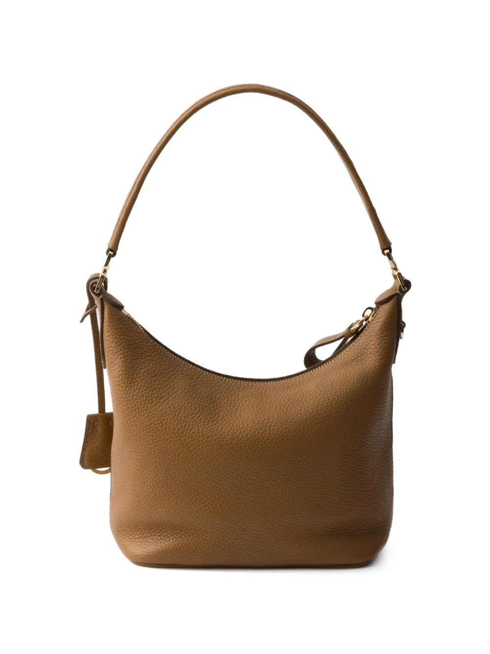 Prada Schoudertas met logoplakkaat Bruin