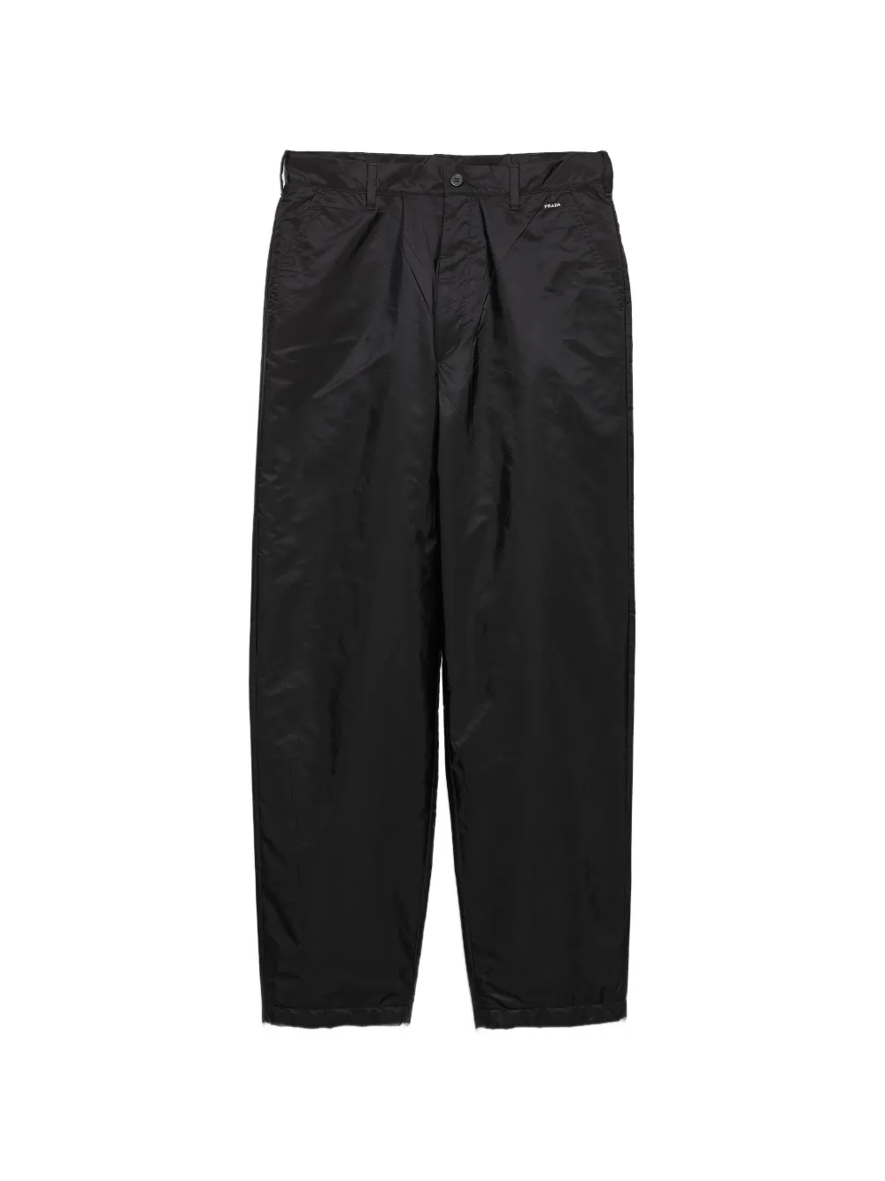 Prada wide-leg logo-detail trousers - Nero