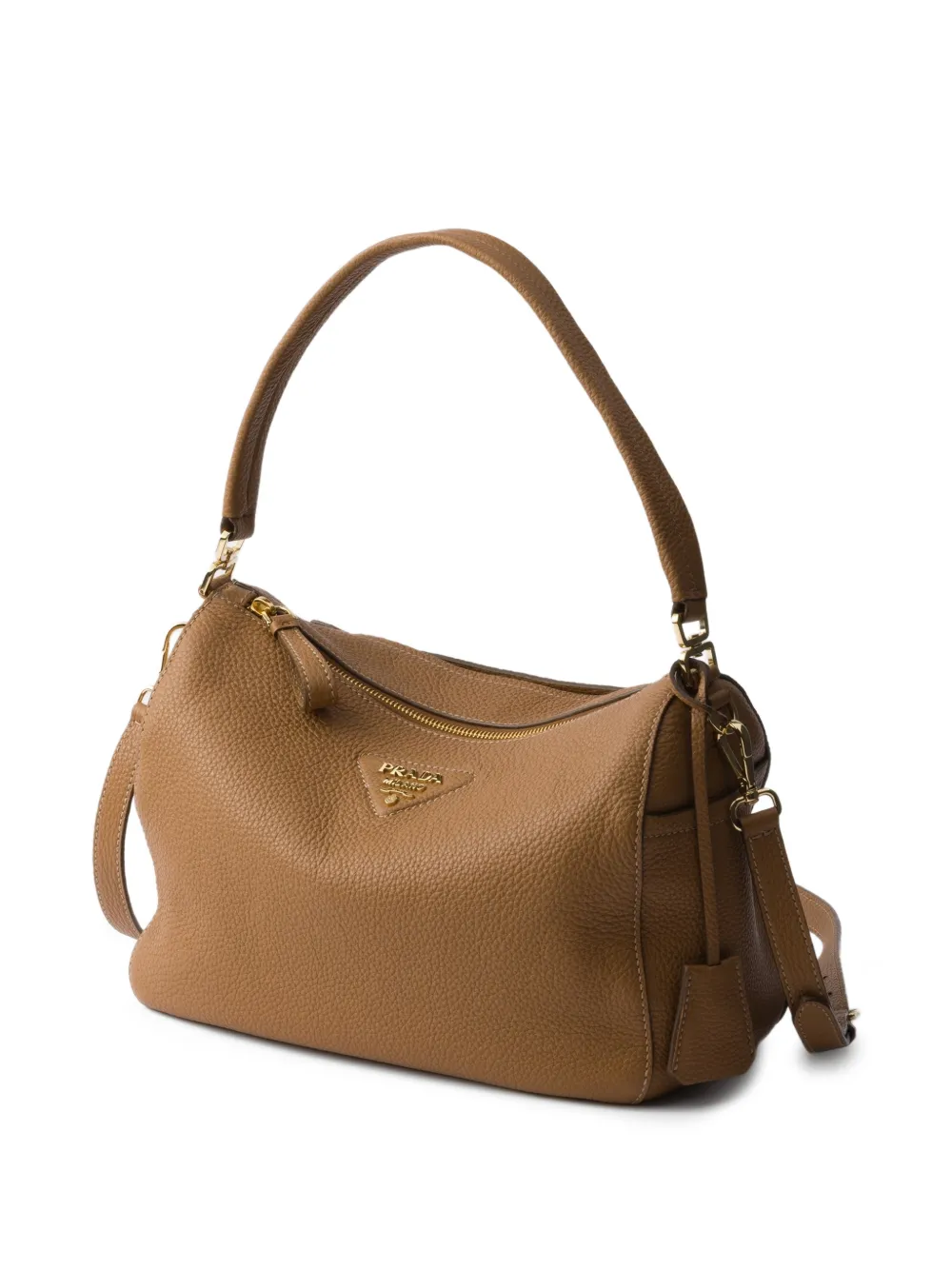 Prada Medium leren schoudertas Bruin
