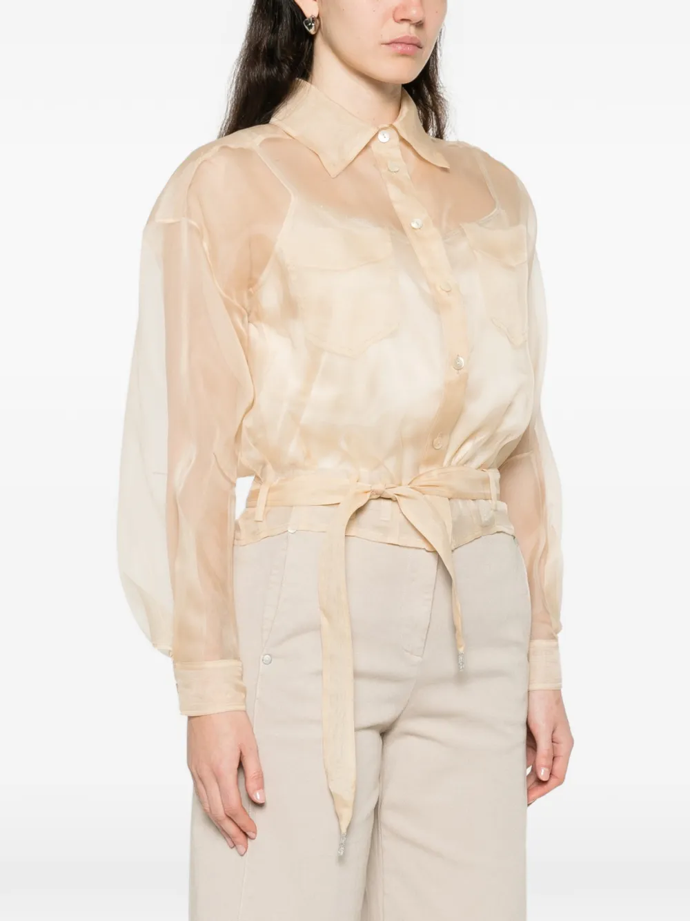  Panicale Pocket Tie Shirt - Neutrals 
