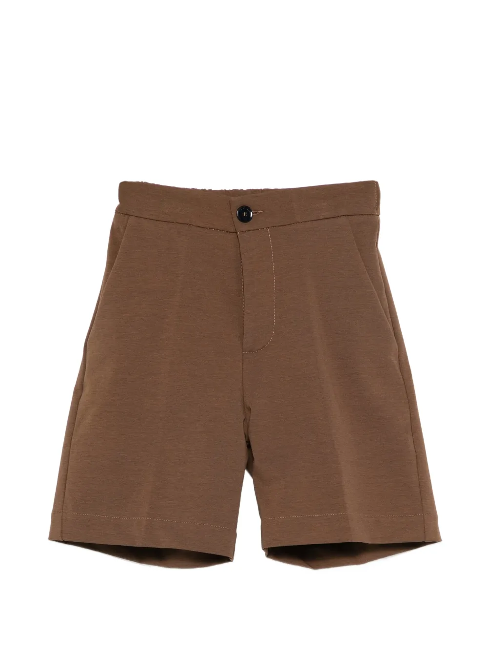 Paolo Pecora Kids Shorts con bottoni - Marrone