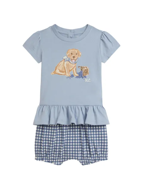 POLO RALPH LAUREN KIDS set de shorts con estampado de perro