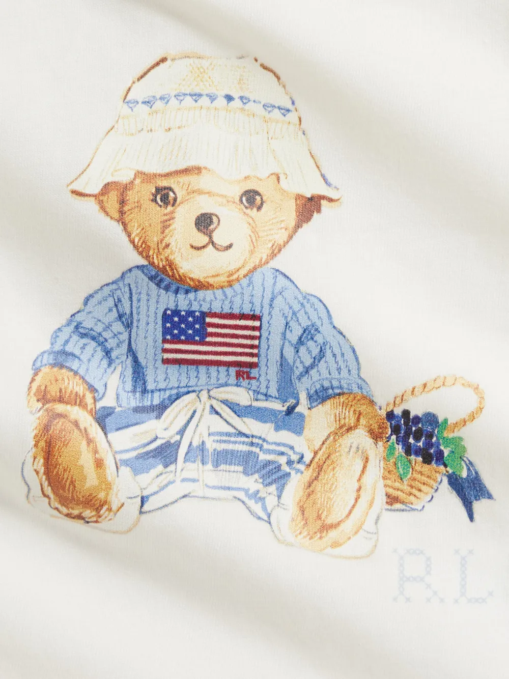 POLO RALPH LAUREN KIDS Polo Bear gestreepte shortsset Beige