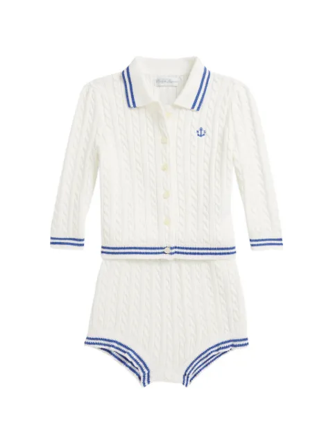 POLO RALPH LAUREN KIDS sailor cable-knit shorties