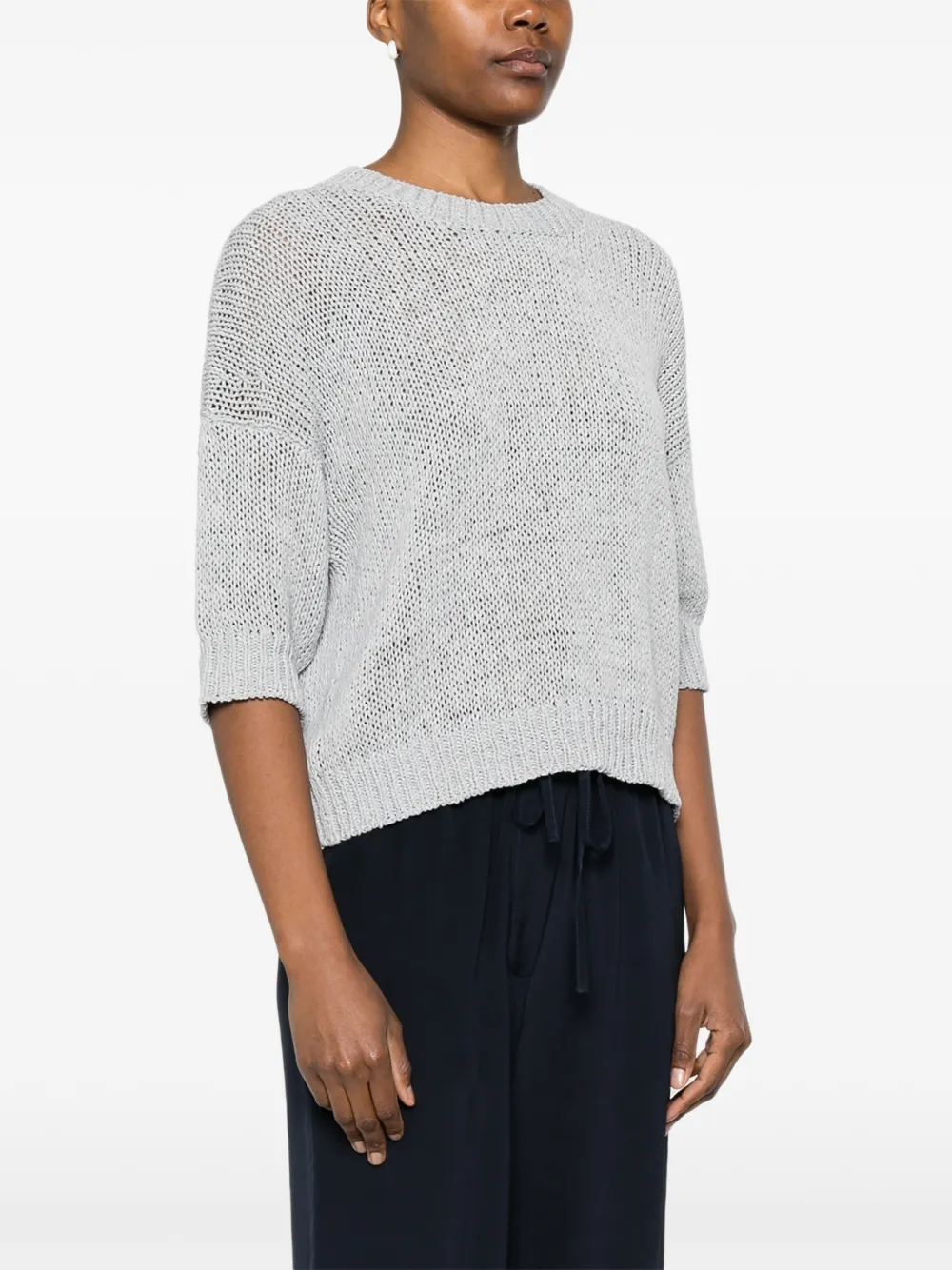  Roberto Collina Short-sleeved Pullover - Grey 
