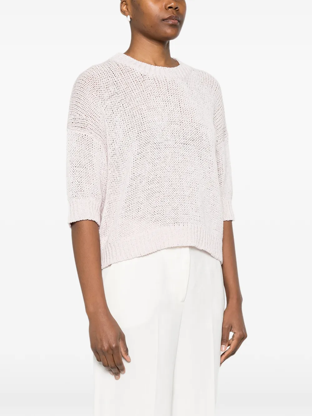  Roberto Collina Short Sleeve Pullover - Pink 