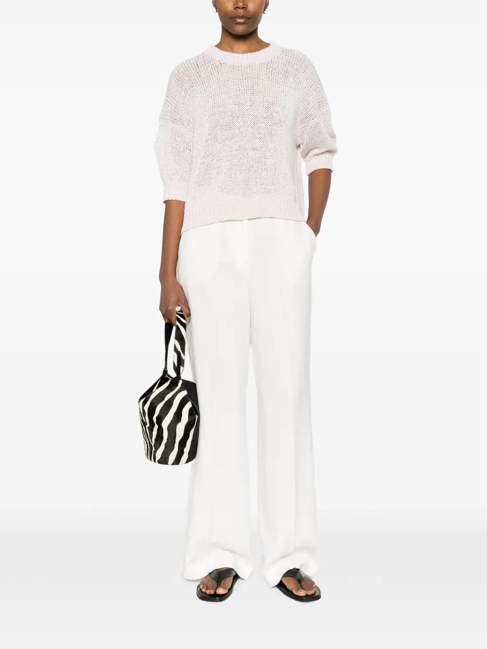  Roberto Collina Short Sleeve Pullover - Pink 