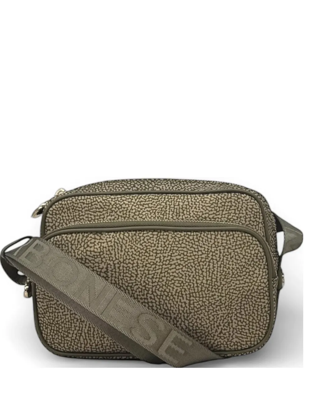 Borbonese small zip-up shoulder bag - Verde
