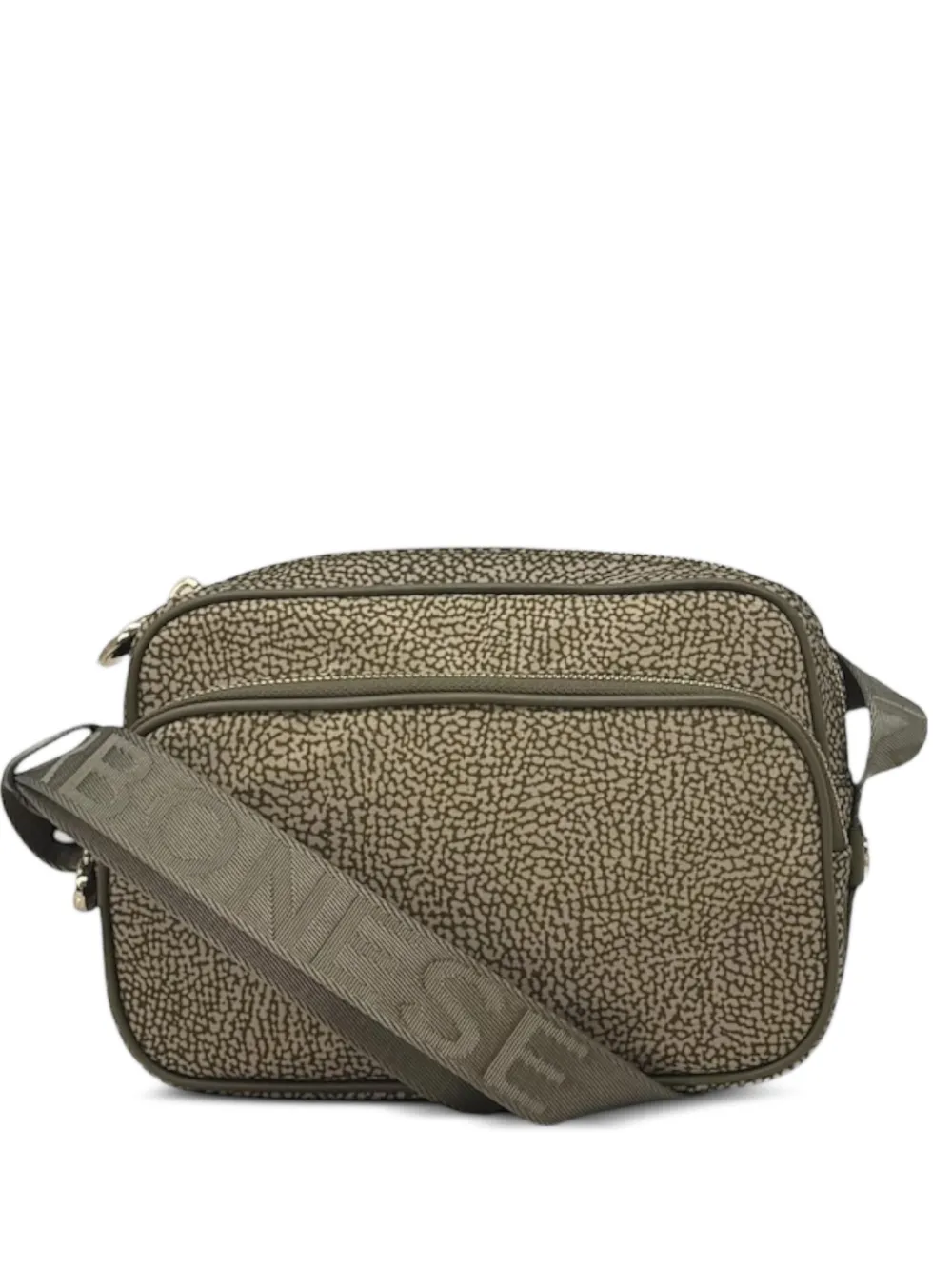 Borbonese small zip-up shoulder bag - Verde