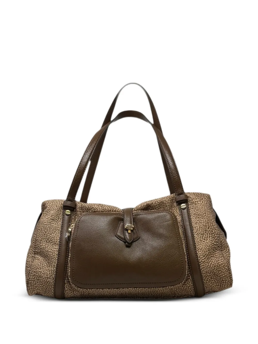 Borbonese printed shoulder bag - Marrone