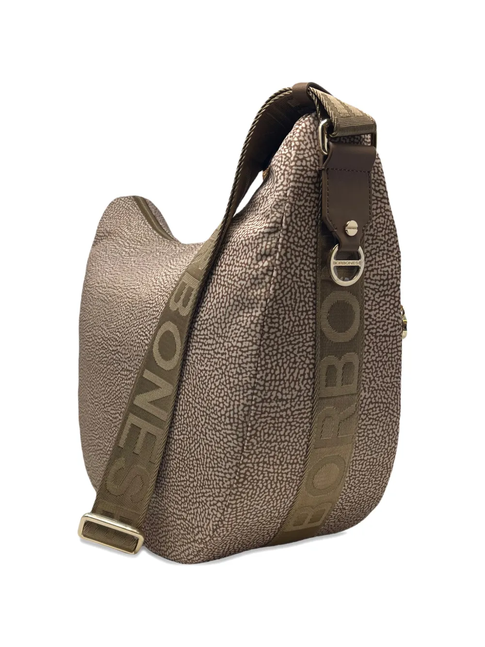 Borbonese medium Luna printed shoulder bag - Bruin