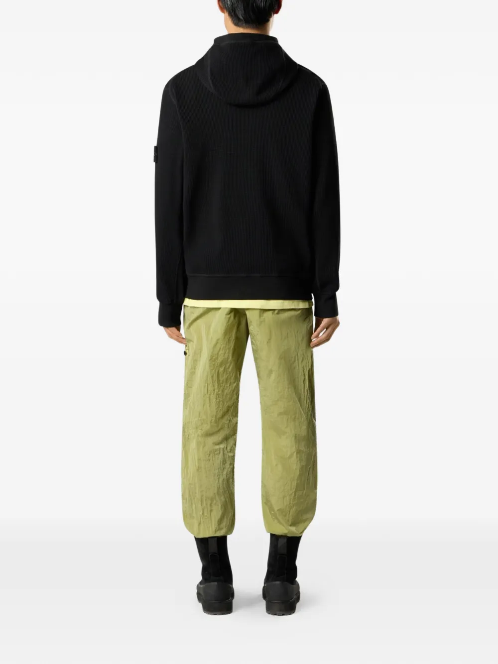 Stone Island Hoodie met logopatch Zwart