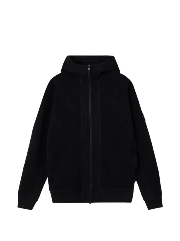 STONE  ジップアップパーカー ブラック Stone Island ジップアップ パーカー | ブラック | FARFETCH JP
