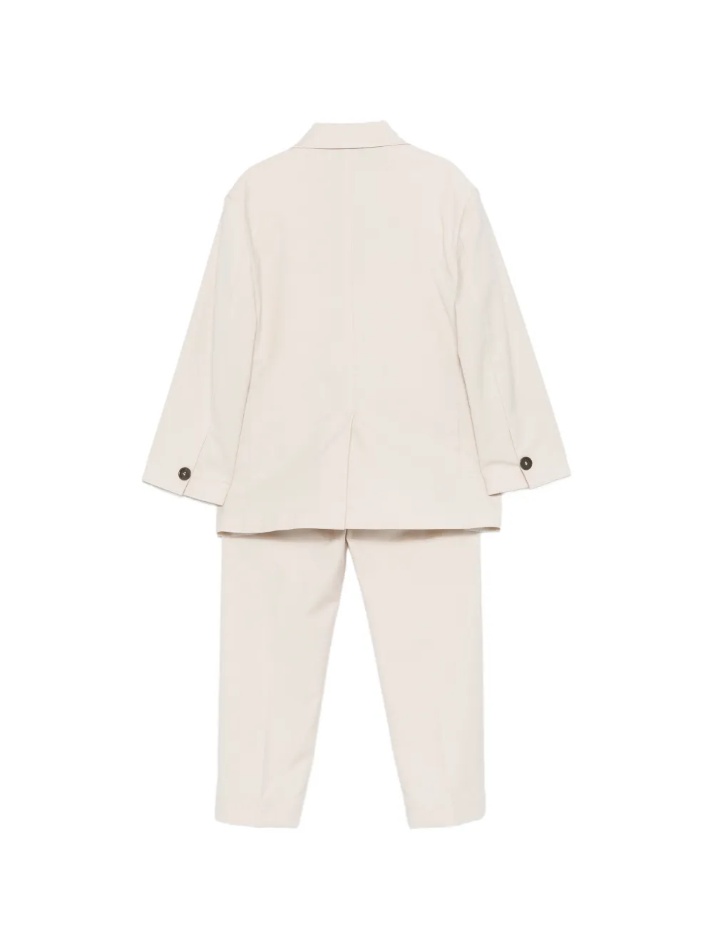  Paolo Pecora Kids Buttoned Double-breasted Suit - Neutrals 