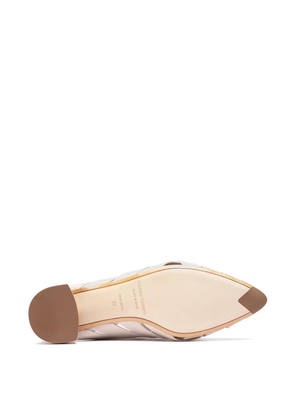 Officine Creative Sage round-toe mules Beige